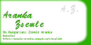 aranka zsemle business card